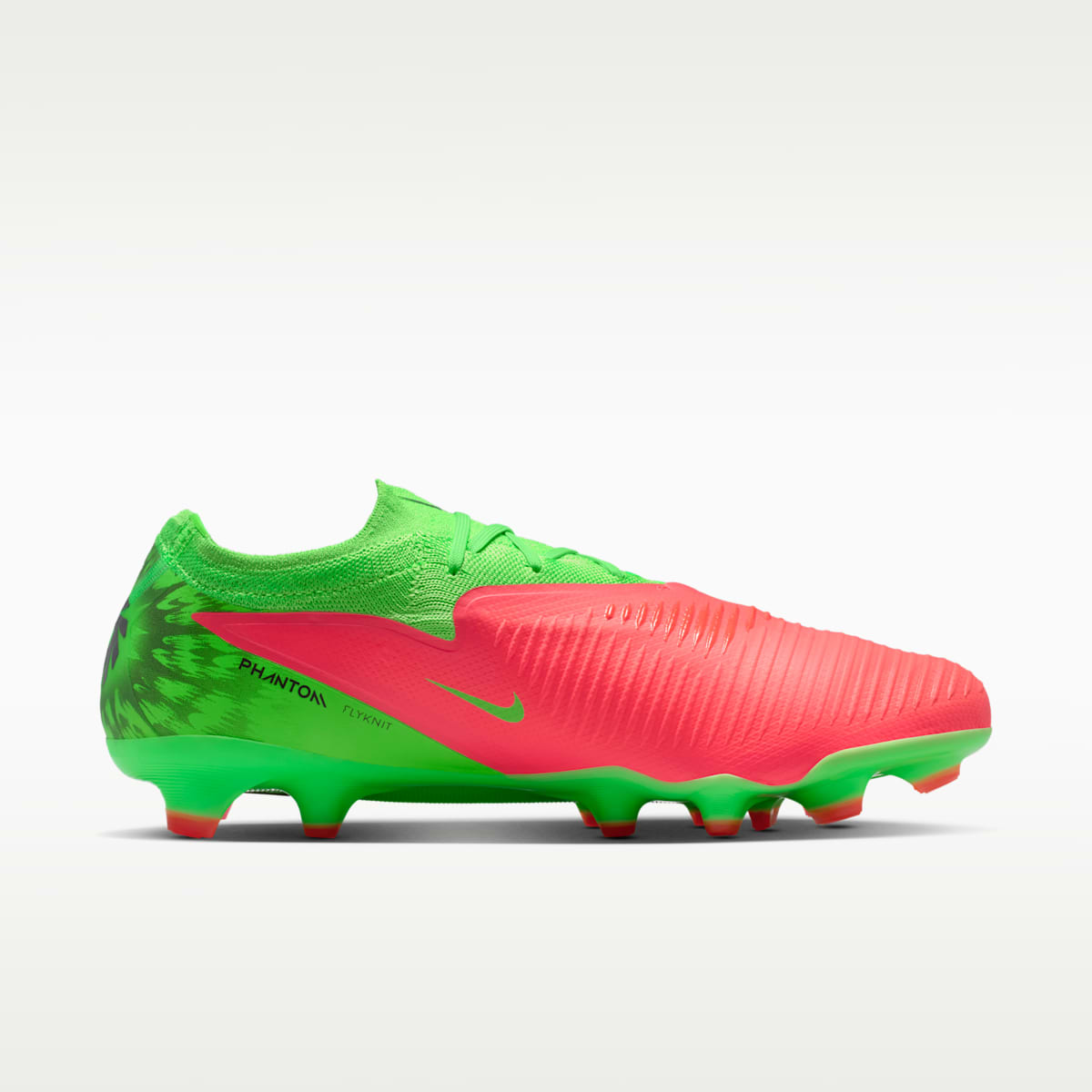 Nike Phantom 6 Low Pro "Erling Haaland" Firm-Ground Soccer Cleats - Hot Punch/Green Strike/Black - Image 3