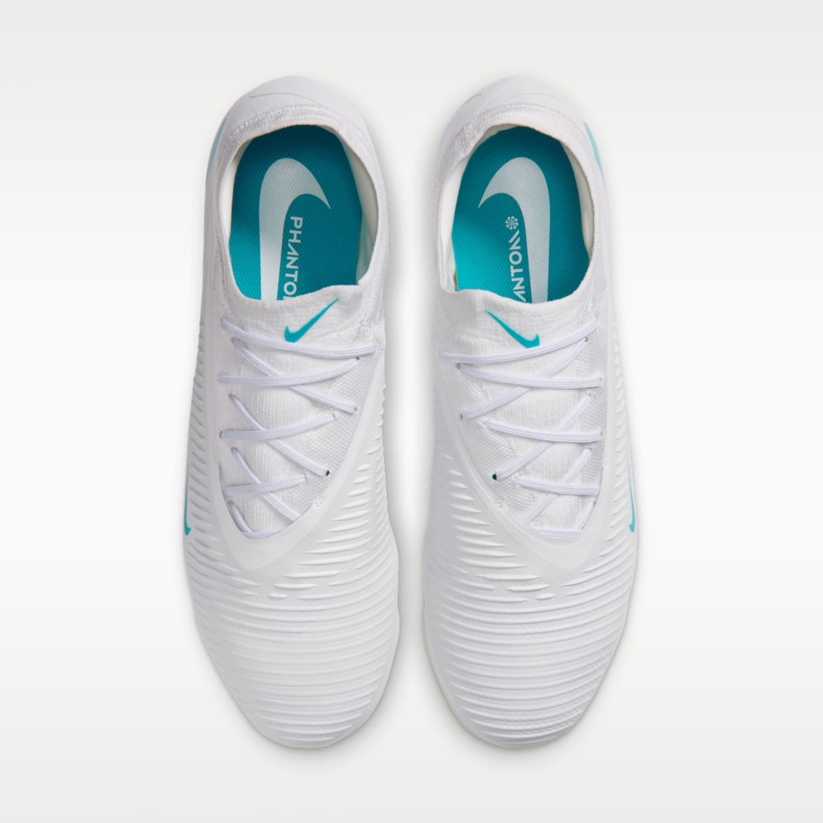 Nike Phantom 6 Low Pro Firm-Ground Soccer Cleats - White/White/Dusty Cactus - Image 4