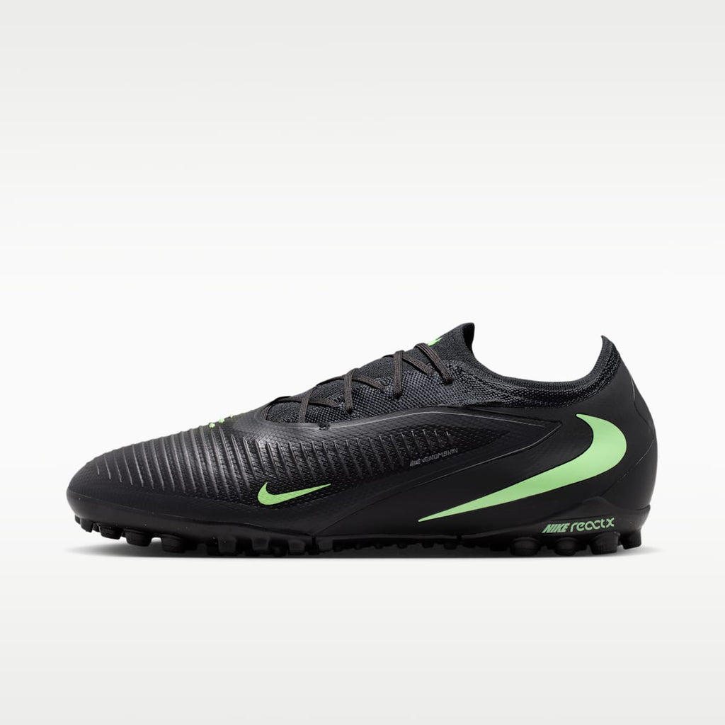 Nike Phantom 6 Low Pro Turf Soccer Shoes - Black/Black/Illusion Green - Image 1