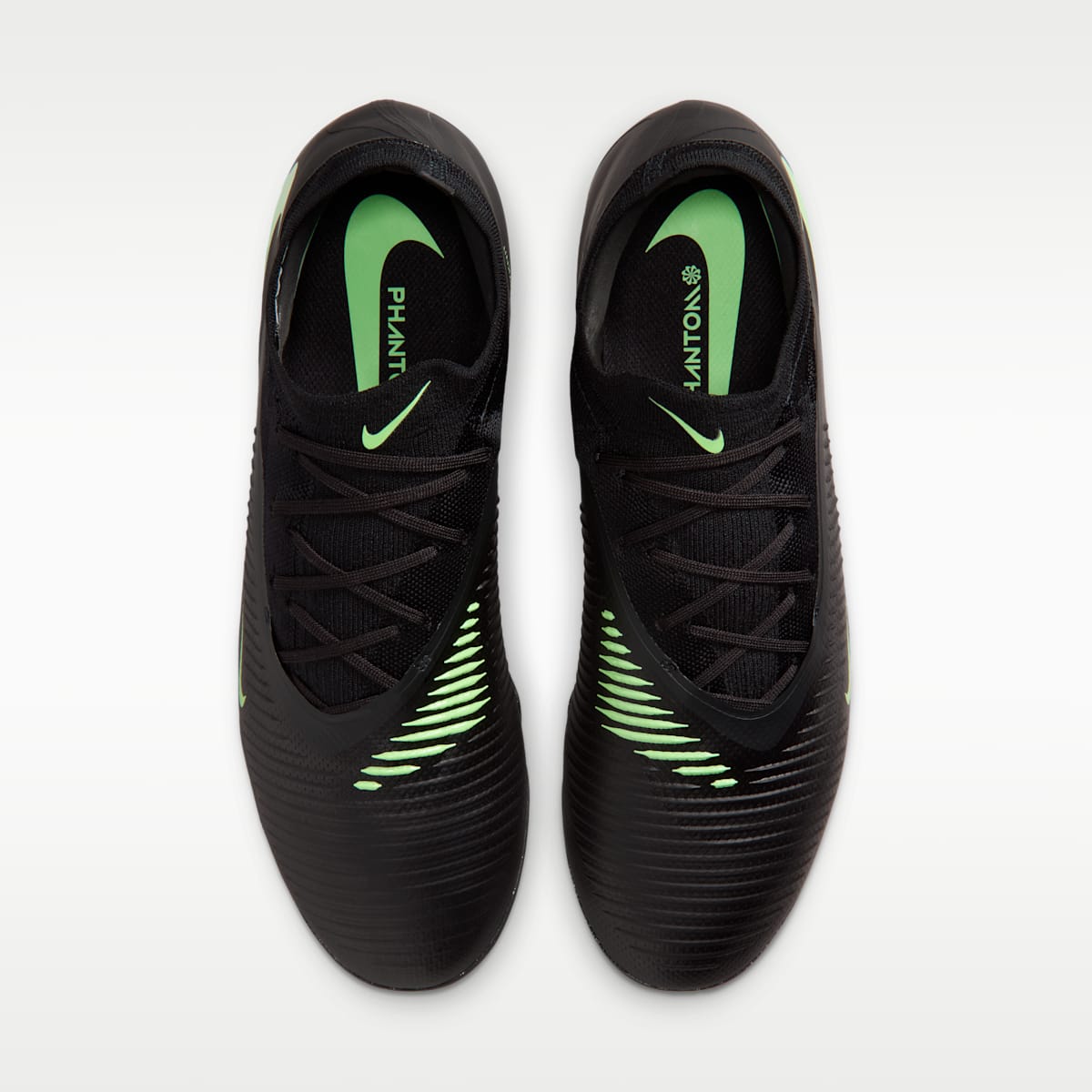 Nike Phantom 6 Low Pro Turf Soccer Shoes - Black/Black/Illusion Green - Image 4