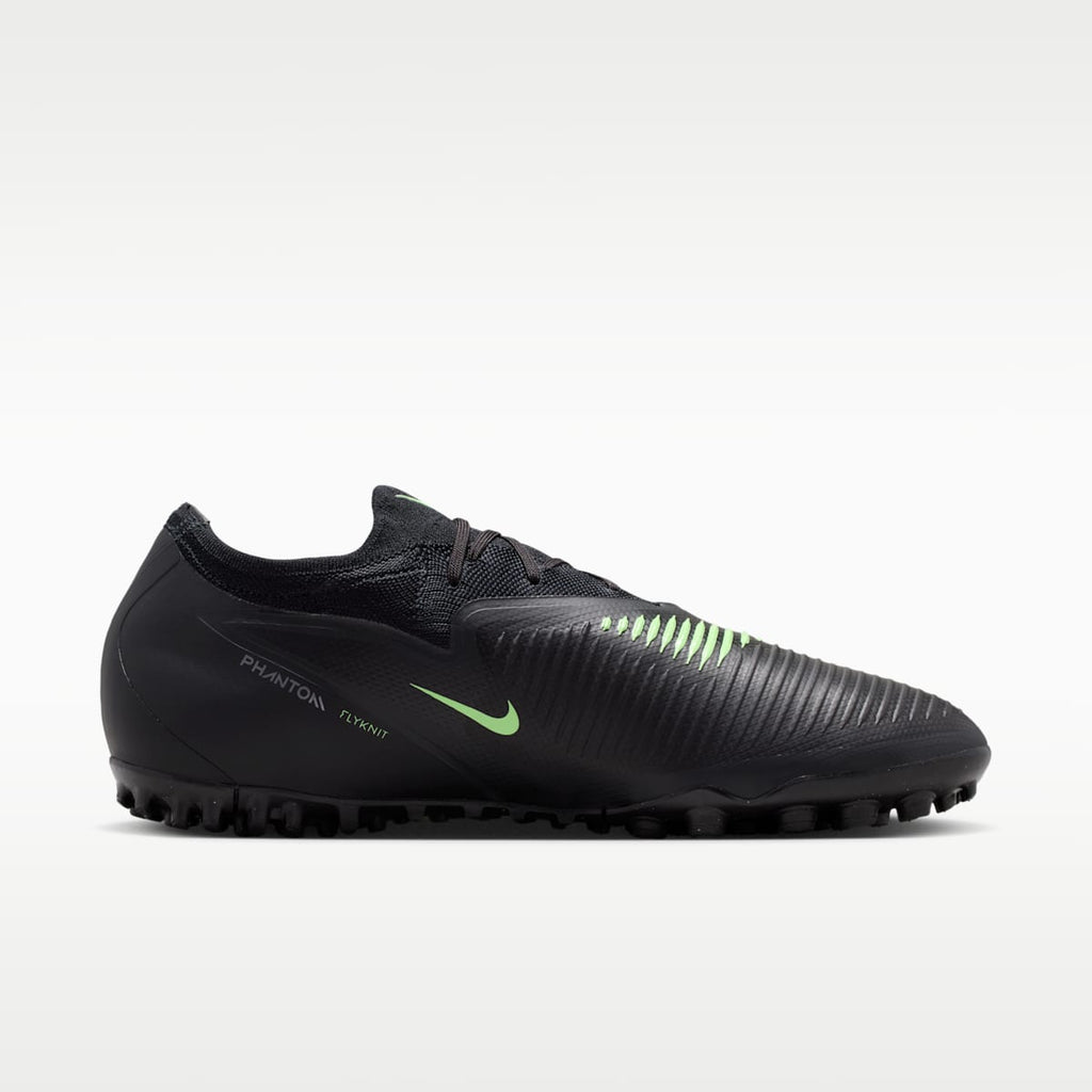 Nike Phantom 6 Low Pro Turf Soccer Shoes - Black/Black/Illusion Green - Image 3