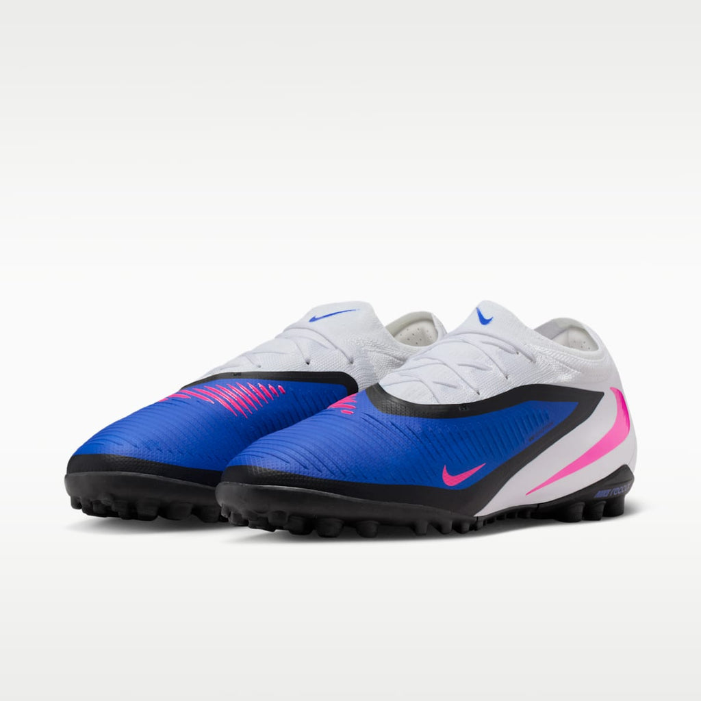 Nike Phantom 6 Low Pro Turf Soccer Shoes - Racer Blue/White/Pink Blast - Image 5