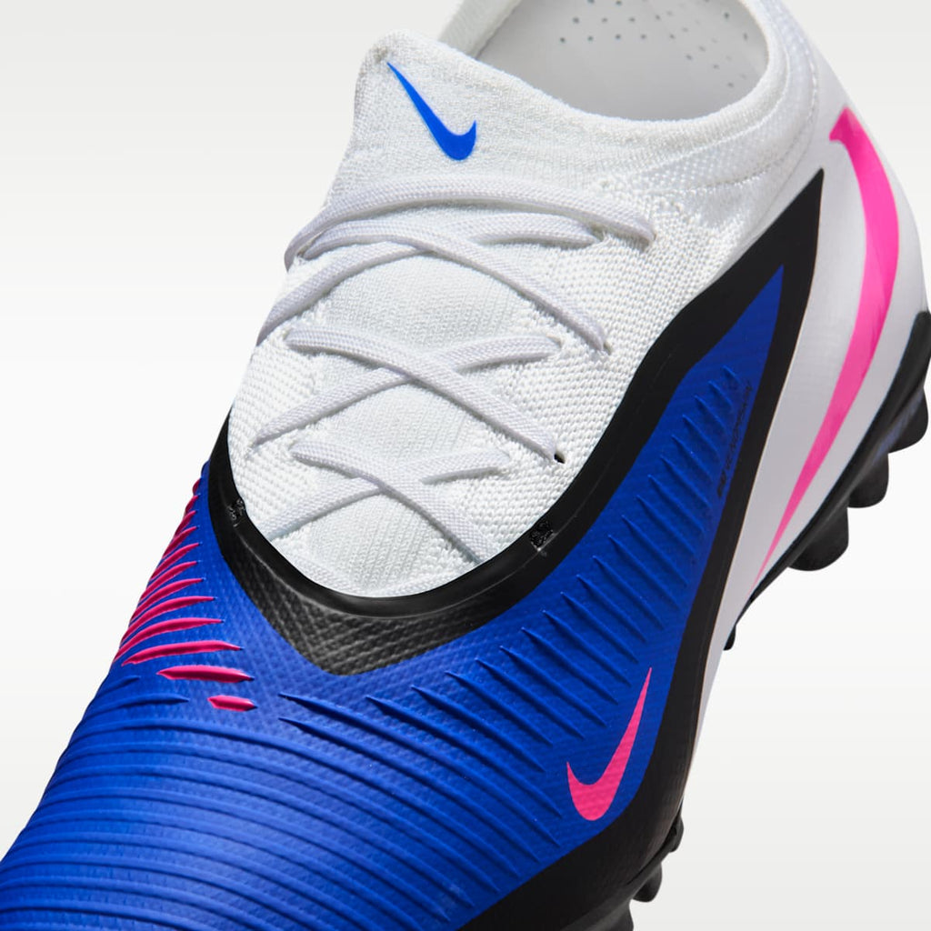 Nike Phantom 6 Low Pro Turf Soccer Shoes - Racer Blue/White/Pink Blast - Image 7
