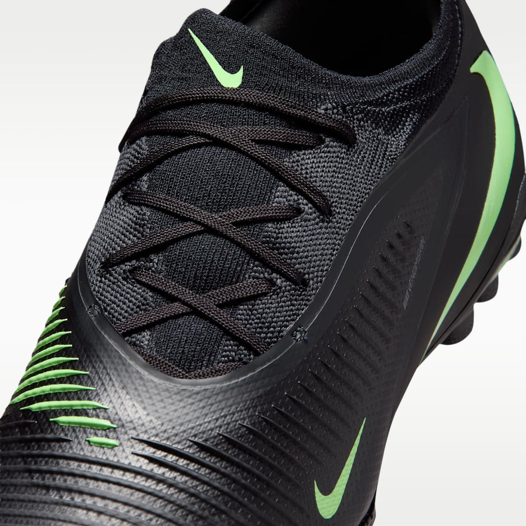 Nike Phantom 6 Low Pro Turf Soccer Shoes - Black/Black/Illusion Green - Image 7