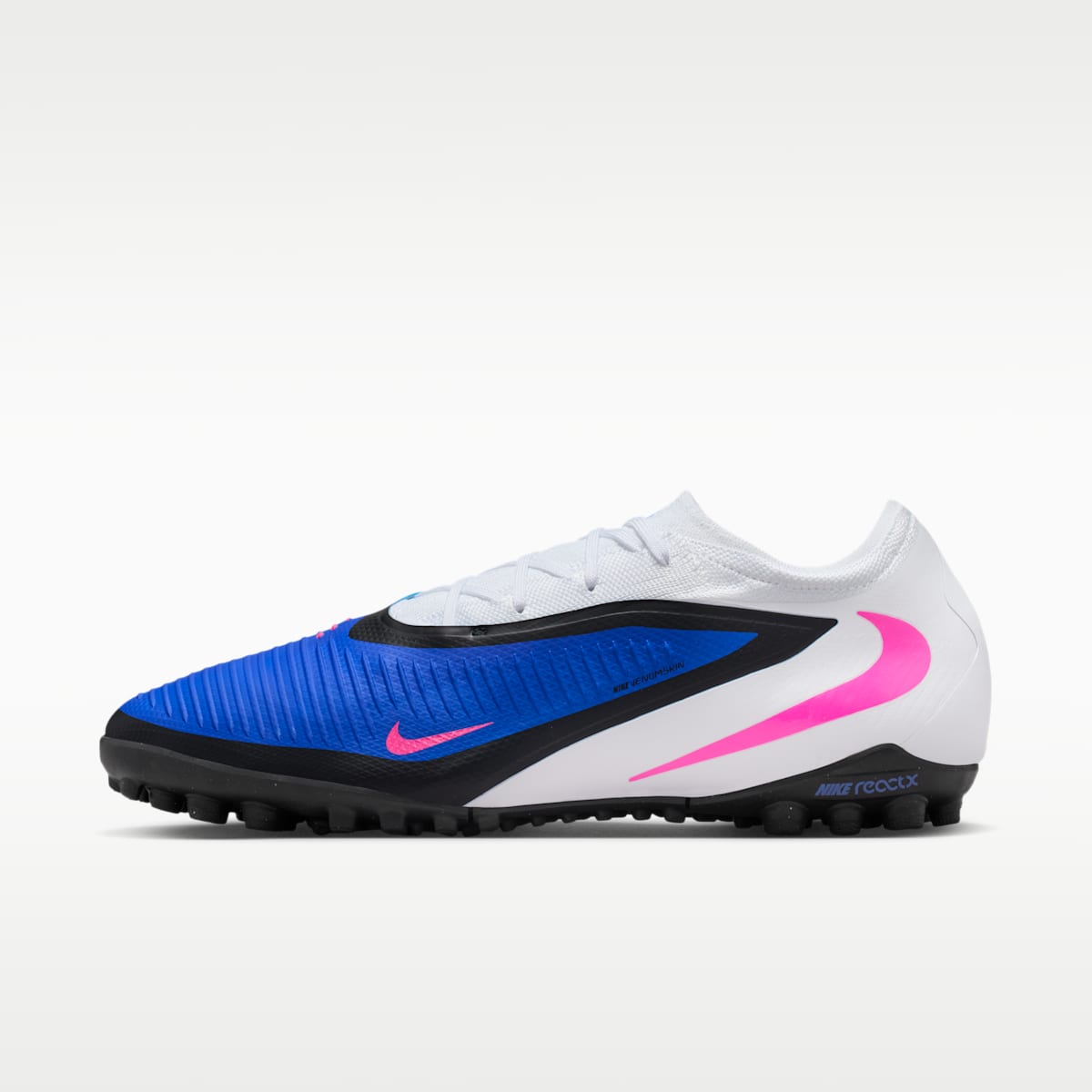 Nike Phantom 6 Low Pro Turf Soccer Shoes - Racer Blue/White/Pink Blast - Image 1