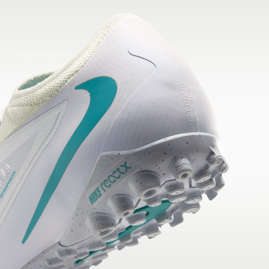Nike Phantom 6 Low Pro Turf Soccer Shoes - White/White/Dusty Cactus - Image 8
