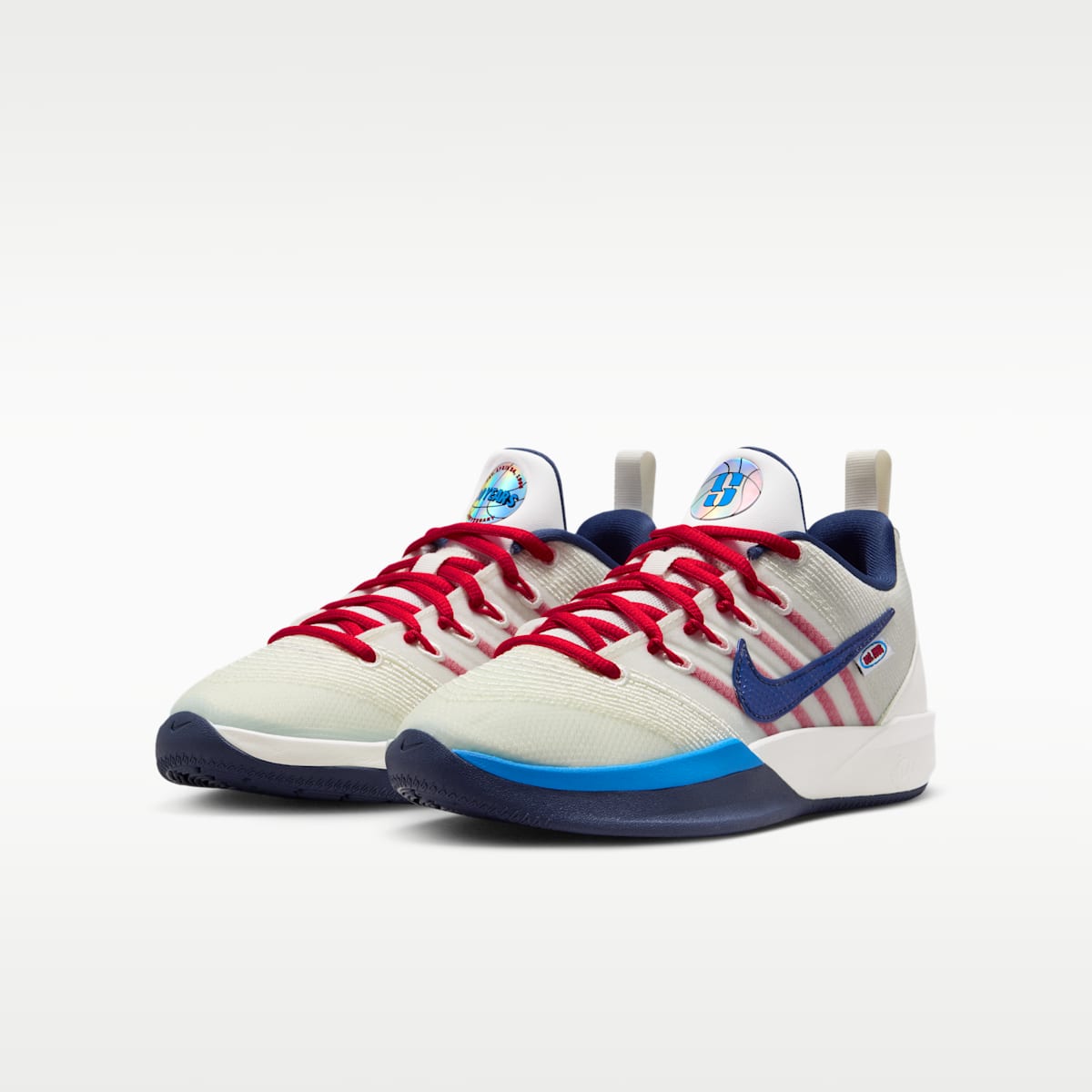 Sabrina 3 Big Kids' Basketball Shoes - Sail/Atom Red/Light Photo Blue/Midnight Navy - Image 5