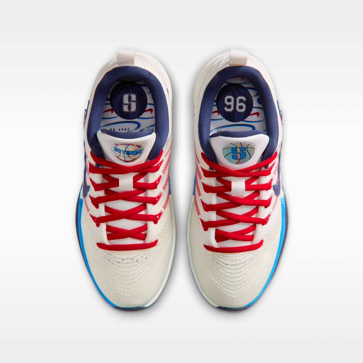 Sabrina 3 Big Kids' Basketball Shoes - Sail/Atom Red/Light Photo Blue/Midnight Navy - Image 4