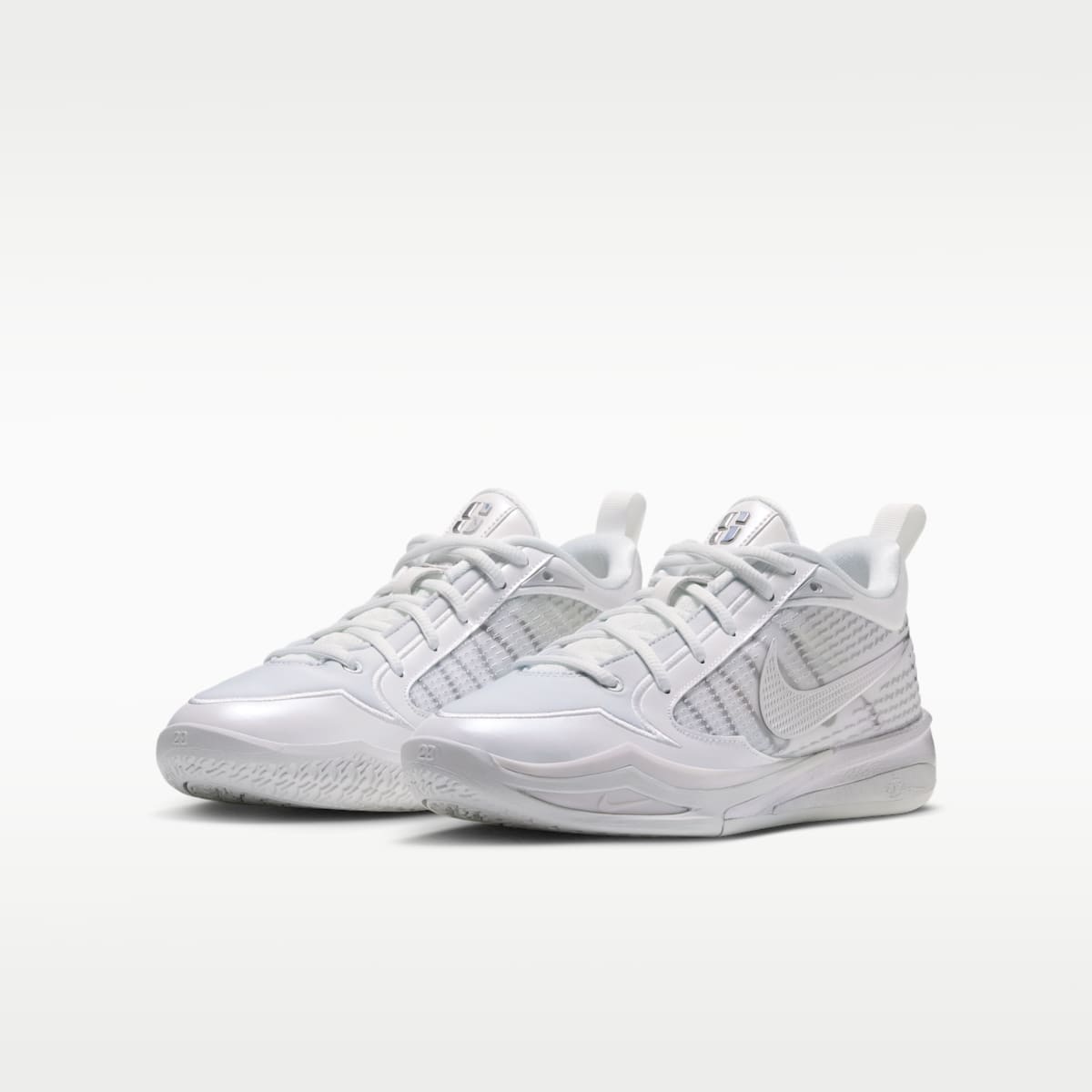 Sabrina 4 "Light Work" Big Kids' Basketball Shoes - Summit White/Black/Metallic Silver - Image 5