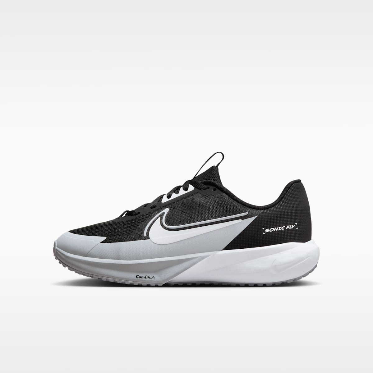 Nike Sonic Fly Big Kids' Running Shoes - Black/Wolf Grey/White