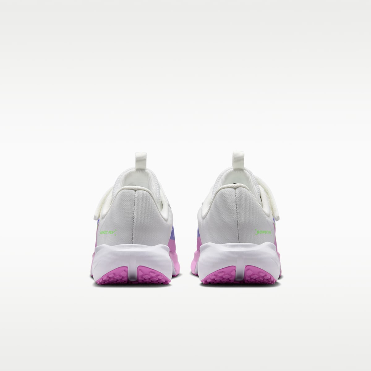 Nike Sonic Fly Little Kids' Running Shoes - Summit White/Sapphire/Light Magenta/Lime Blast