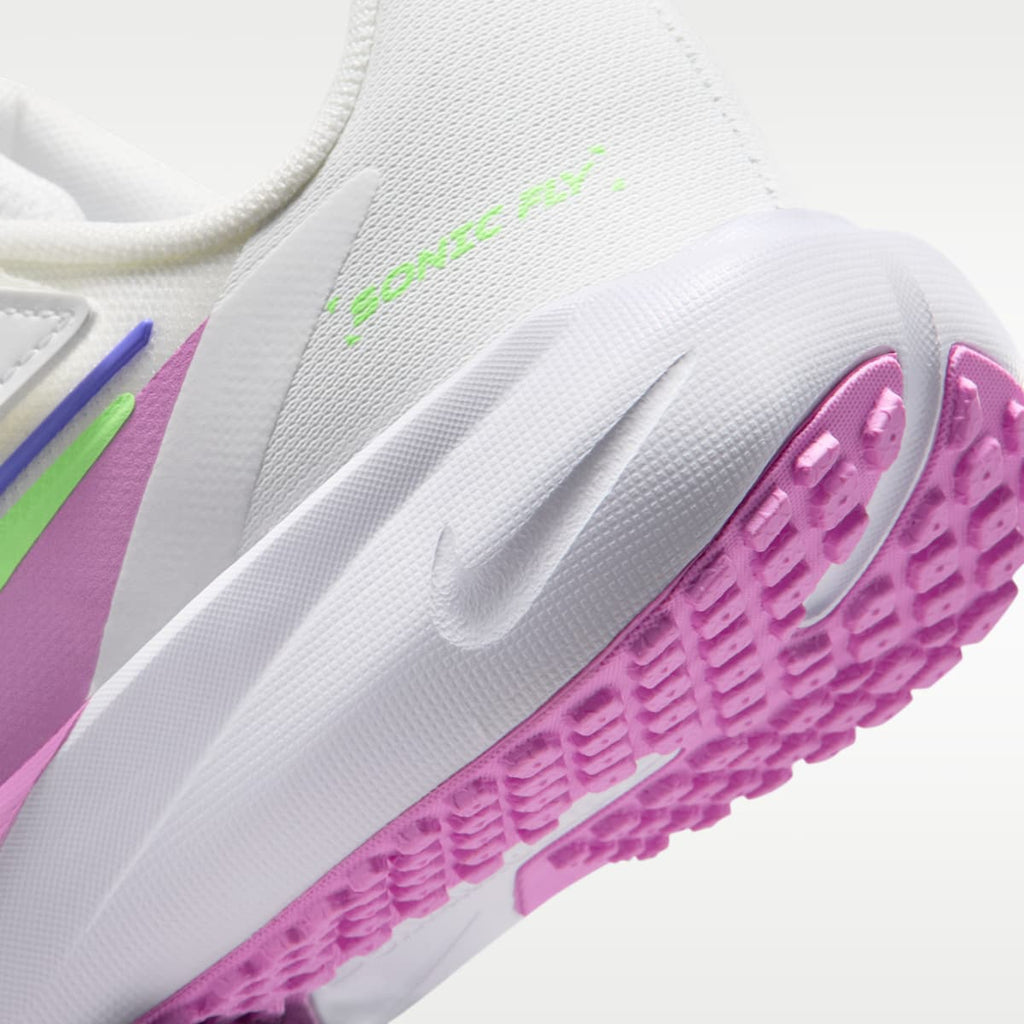 Nike Sonic Fly Little Kids' Running Shoes - Summit White/Sapphire/Light Magenta/Lime Blast