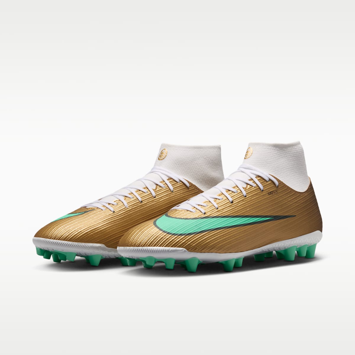Nike Mercurial Superfly 11 Academy "Kylian Mbappé" Artificial-Grass High-Top Soccer Cleats - Metallic Gold/Green Glow - Image 5