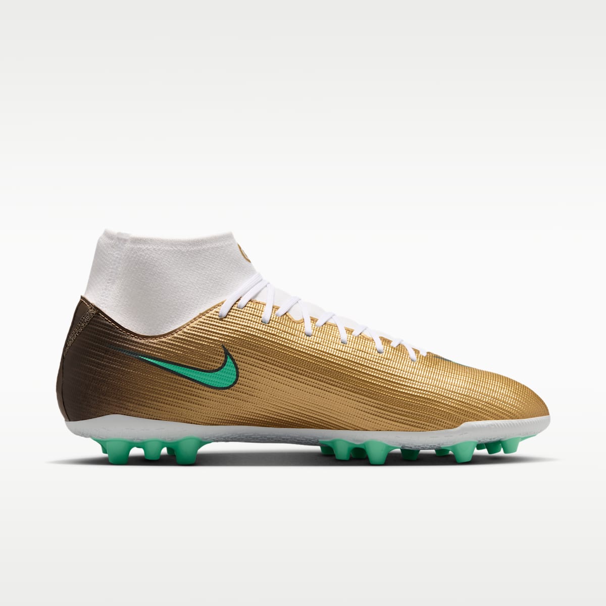 Nike Mercurial Superfly 11 Academy "Kylian Mbappé" Artificial-Grass High-Top Soccer Cleats - Metallic Gold/Green Glow - Image 3