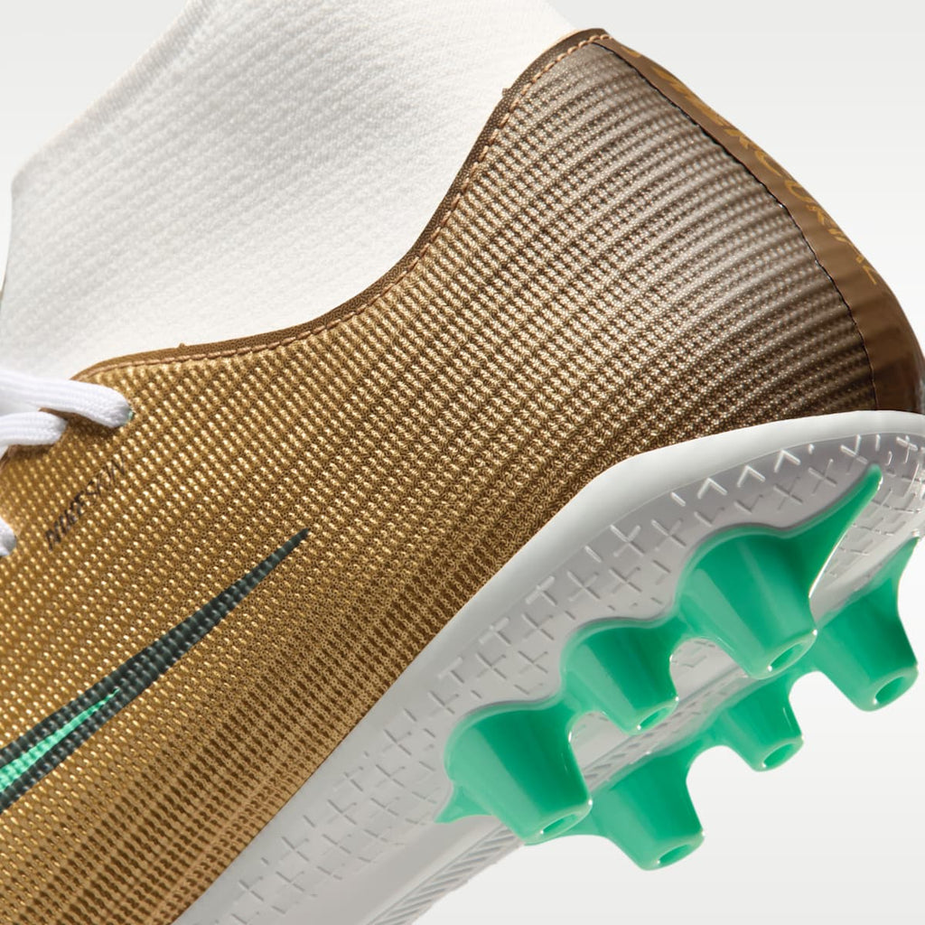 Nike Mercurial Superfly 11 Academy "Kylian Mbappé" Artificial-Grass High-Top Soccer Cleats - Metallic Gold/Green Glow - Image 9
