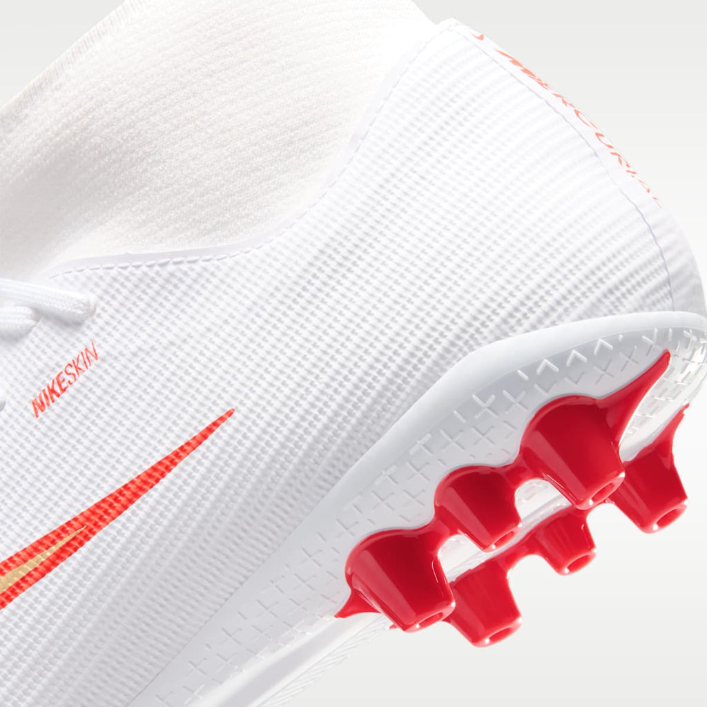 Women's Nike Mercurial Superfly 11 Academy Artificial-Grass High-Top Soccer Cleats - White/Bright Crimson/Blur