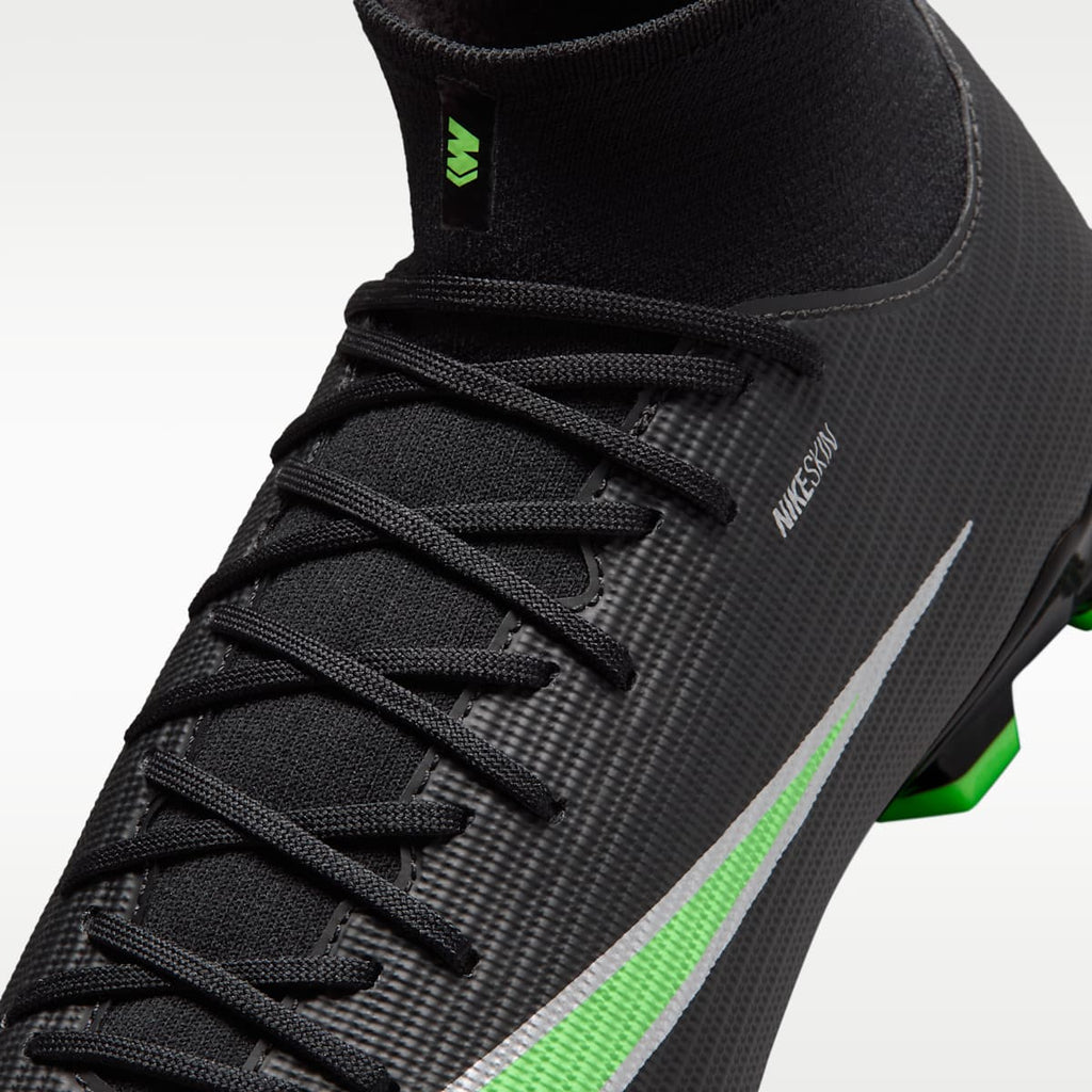 Women's Nike Mercurial Superfly 11 Academy Multi-Ground High-Top Soccer Cleats - Black/Black/Illusion Green