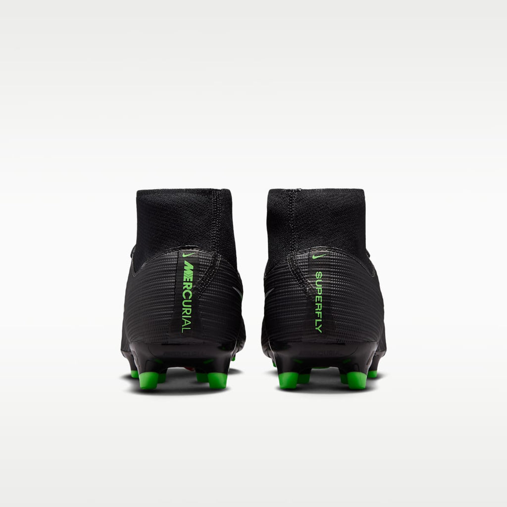 Women's Nike Mercurial Superfly 11 Academy Multi-Ground High-Top Soccer Cleats - Black/Black/Illusion Green