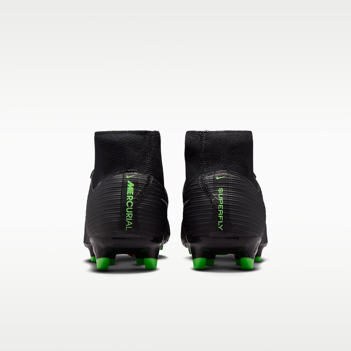 Women's Nike Mercurial Superfly 11 Academy Multi-Ground High-Top Soccer Cleats - Black/Black/Illusion Green