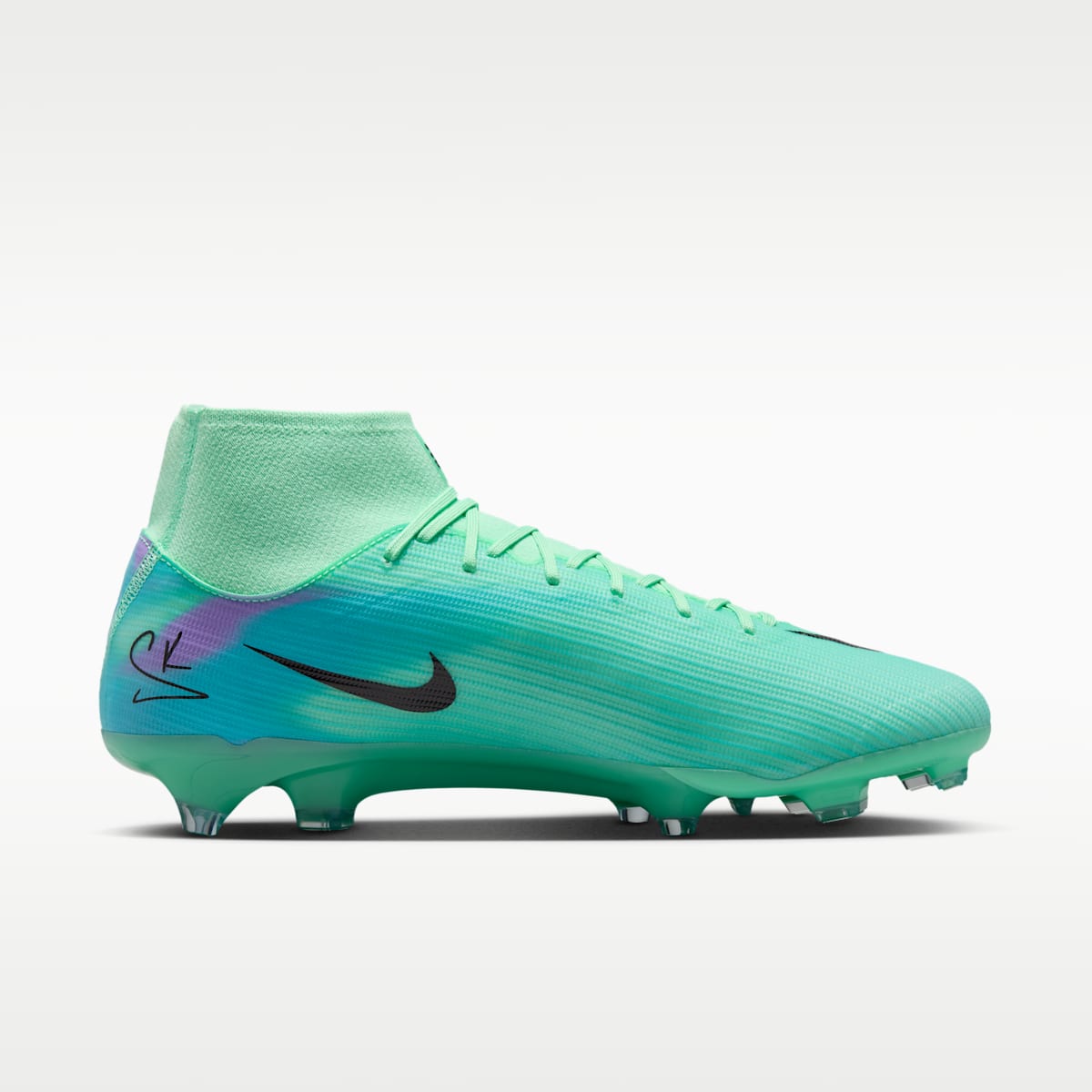 Nike Mercurial Superfly 11 Academy "Sam Kerr" Multi-Ground High-Top Soccer Cleats - Green Glow/Fuchsia Dream/Lagoon Pulse/Black - Image 3