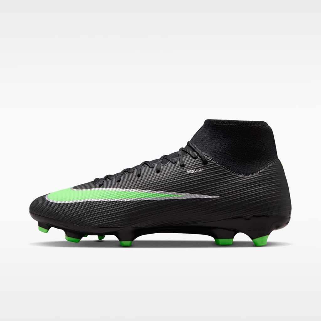 Women's Nike Mercurial Superfly 11 Academy Multi-Ground High-Top Soccer Cleats - Black/Black/Illusion Green