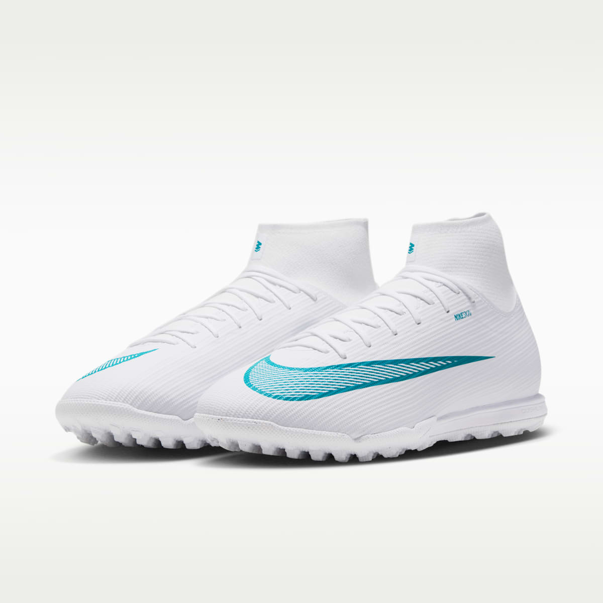 Nike Mercurial Superfly 11 Academy Turf High-Top Soccer Shoes - White/Dusty Cactus - Image 5