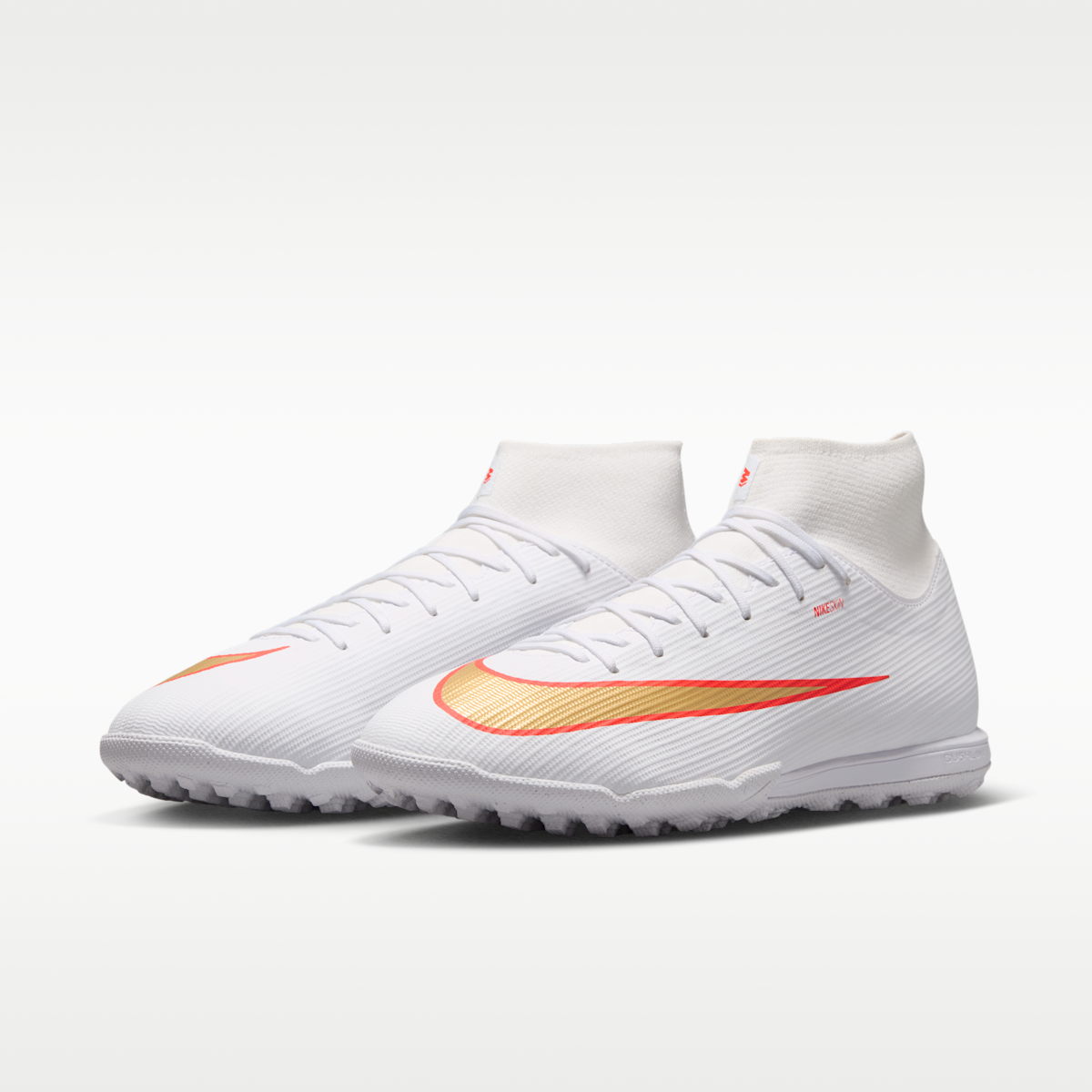 Women's Nike Mercurial Superfly 11 Academy Turf High-Top Soccer Shoes - White/Bright Crimson/Blur