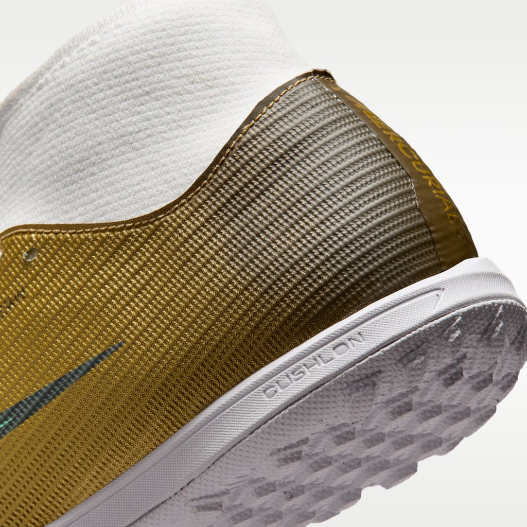 Nike Mercurial Superfly 11 Academy "Kylian Mbappé" Turf High-Top Soccer Shoes - Metallic Gold/Green Glow - Image 8
