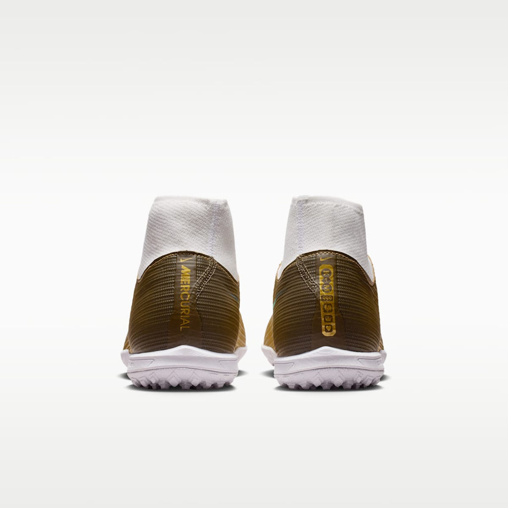 Nike Mercurial Superfly 11 Academy "Kylian Mbappé" Turf High-Top Soccer Shoes - Metallic Gold/Green Glow - Image 6