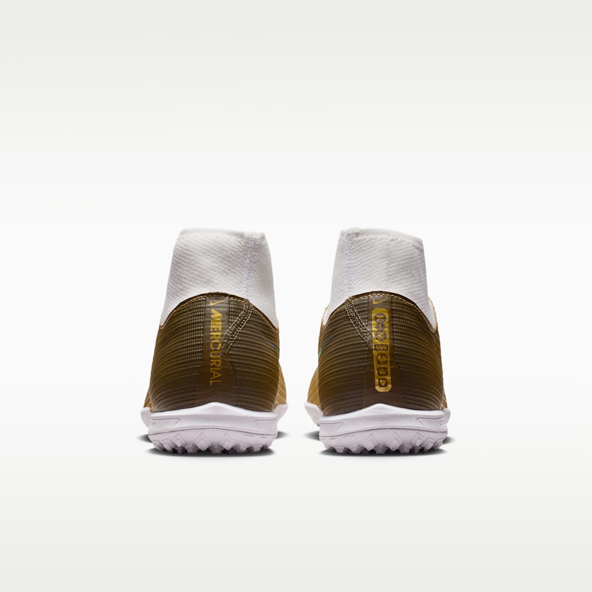 Nike Mercurial Superfly 11 Academy "Kylian Mbappé" Turf High-Top Soccer Shoes - Metallic Gold/Green Glow - Image 6