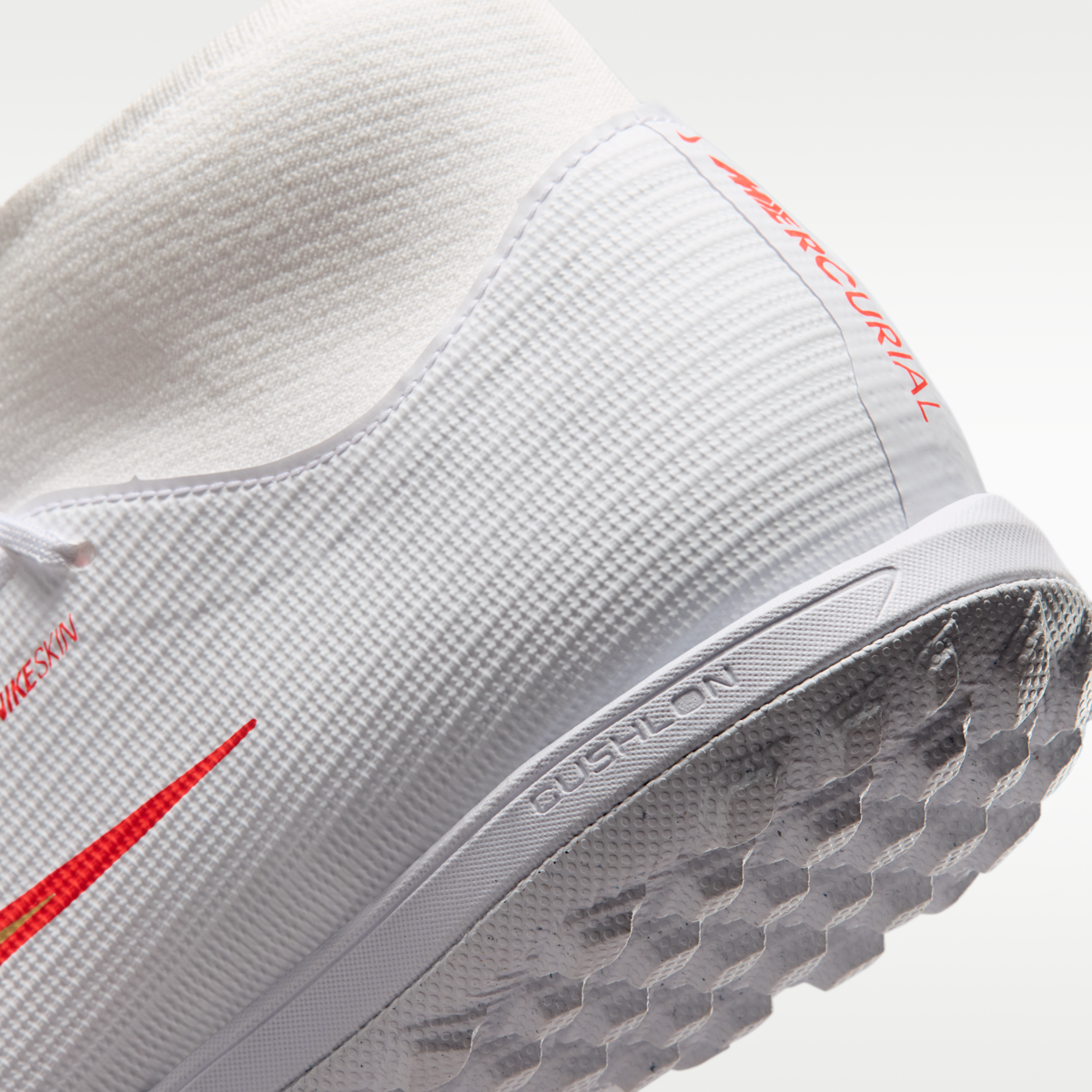 Women's Nike Mercurial Superfly 11 Academy Turf High-Top Soccer Shoes - White/Bright Crimson/Blur