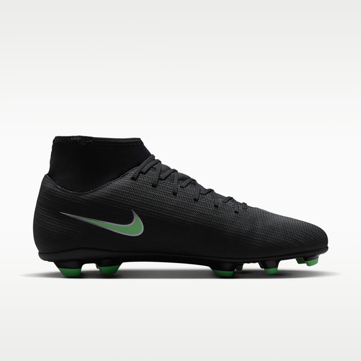 Nike Mercurial Superfly 11 Club Multi-Ground High-Top Soccer Cleats - Black/Black/Illusion Green - Image 3