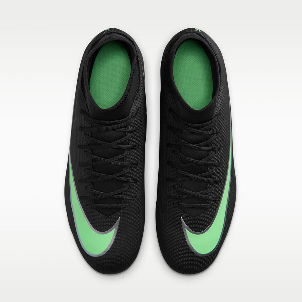 Nike Mercurial Superfly 11 Club Multi-Ground High-Top Soccer Cleats - Black/Black/Illusion Green - Image 4