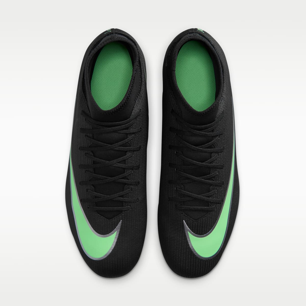 Nike Mercurial Superfly 11 Club Multi-Ground High-Top Soccer Cleats - Black/Black/Illusion Green - Image 4