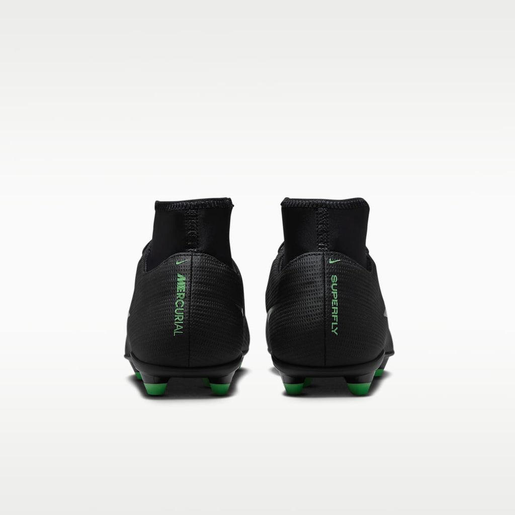 Nike Mercurial Superfly 11 Club Multi-Ground High-Top Soccer Cleats - Black/Black/Illusion Green - Image 6