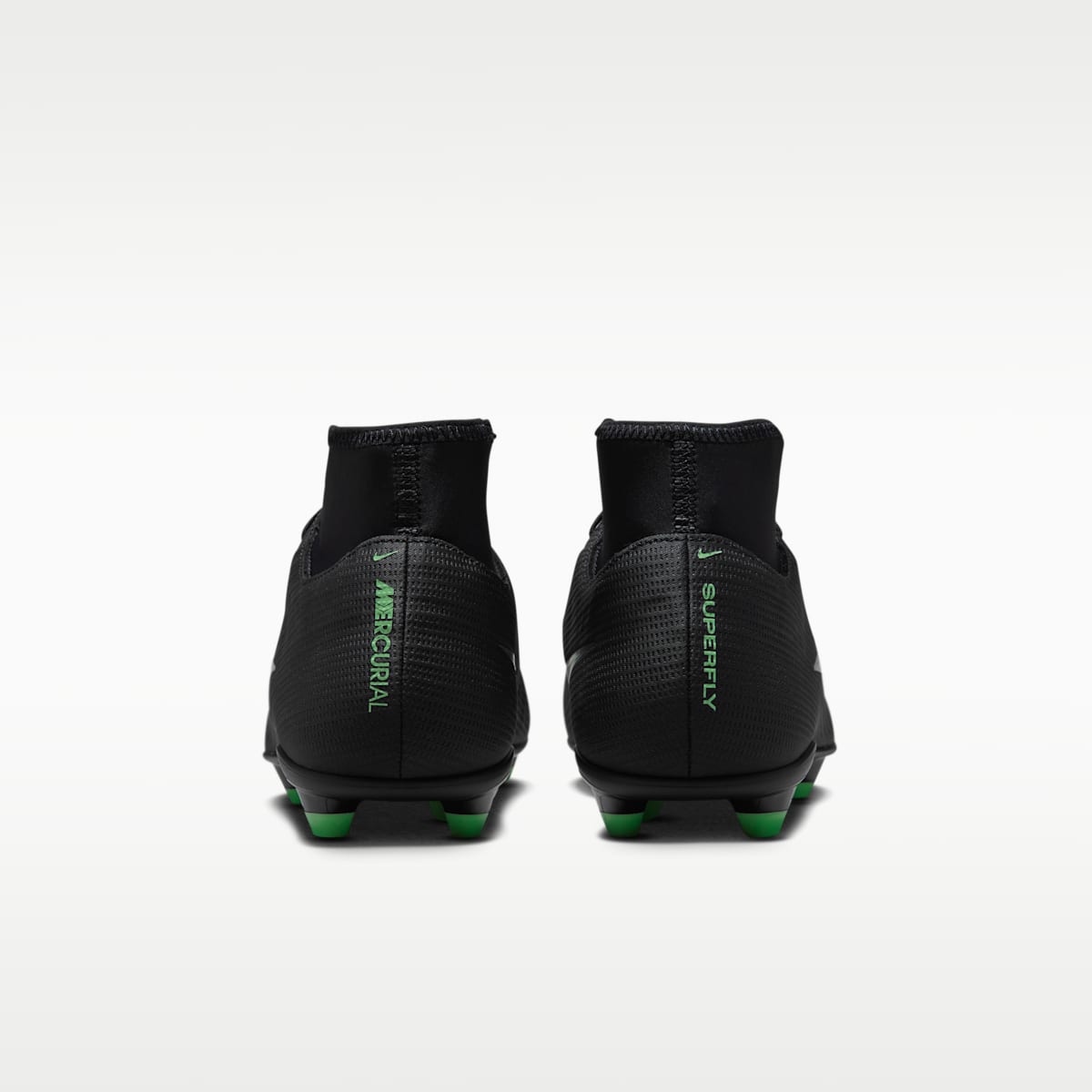 Nike Mercurial Superfly 11 Club Multi-Ground High-Top Soccer Cleats - Black/Black/Illusion Green - Image 6