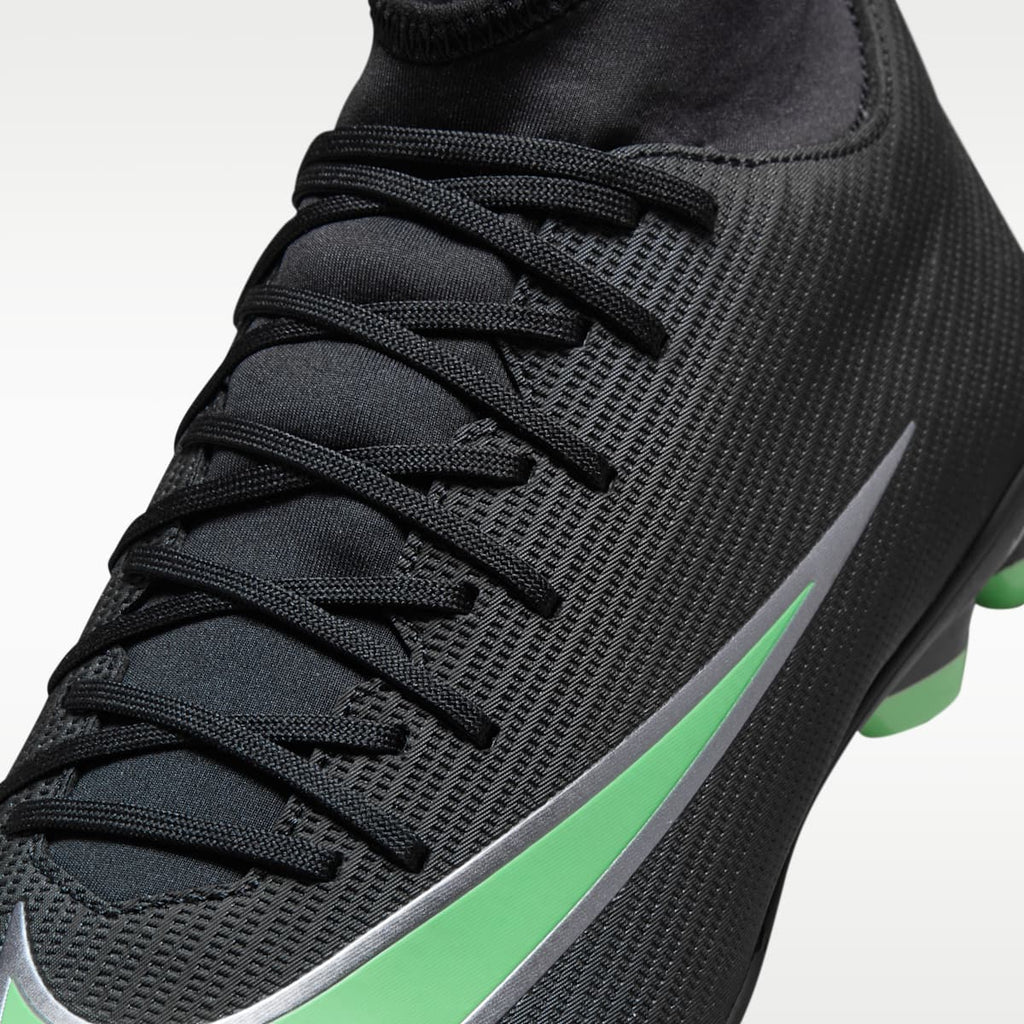 Nike Mercurial Superfly 11 Club Multi-Ground High-Top Soccer Cleats - Black/Black/Illusion Green - Image 8
