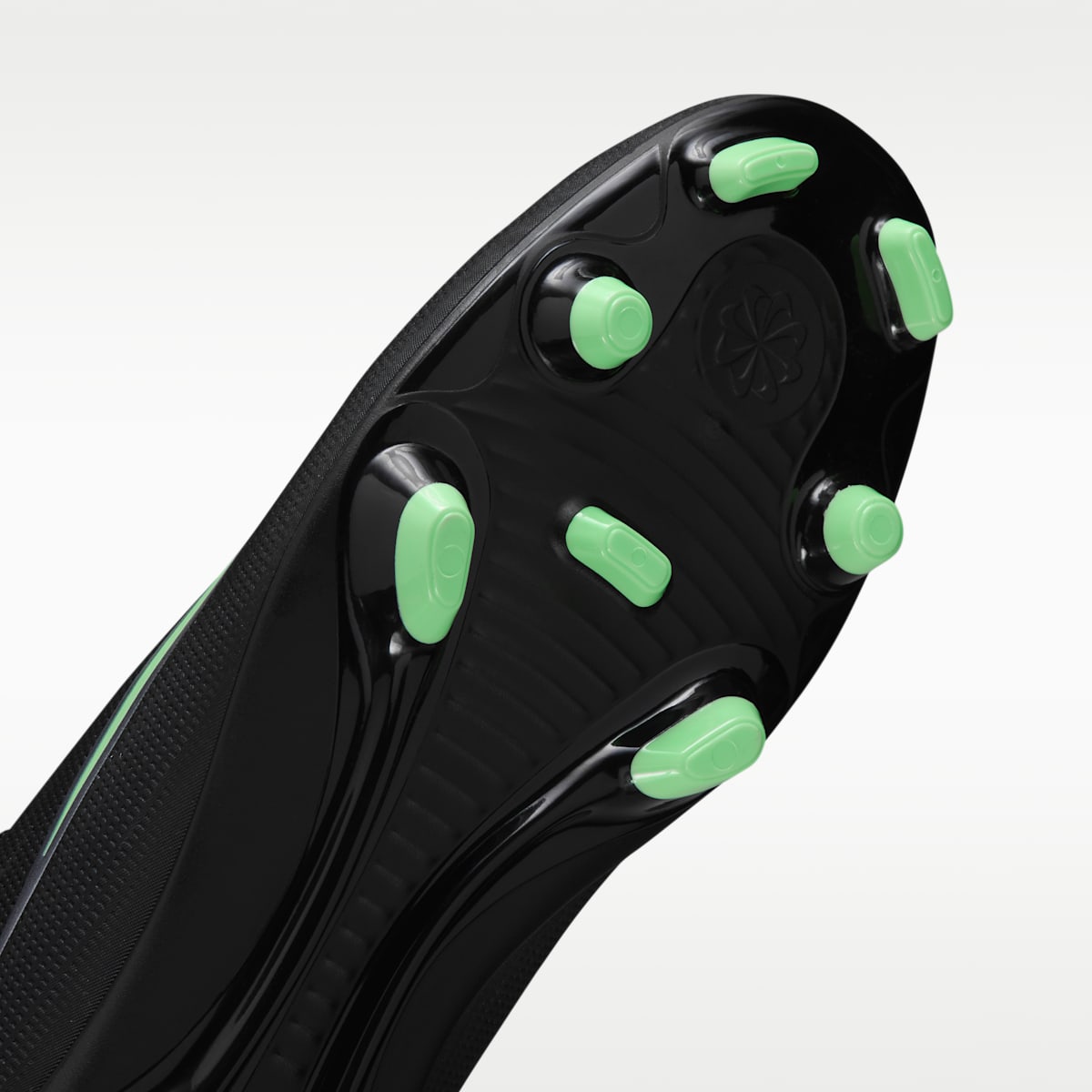 Nike Mercurial Superfly 11 Club Multi-Ground High-Top Soccer Cleats - Black/Black/Illusion Green - Image 7