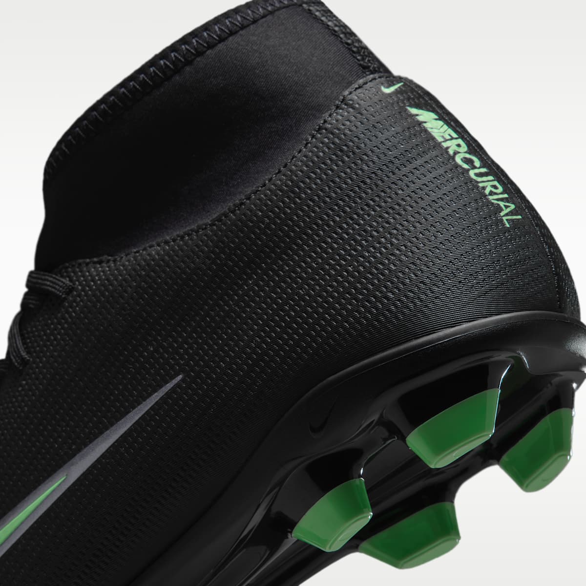 Nike Mercurial Superfly 11 Club Multi-Ground High-Top Soccer Cleats - Black/Black/Illusion Green - Image 9