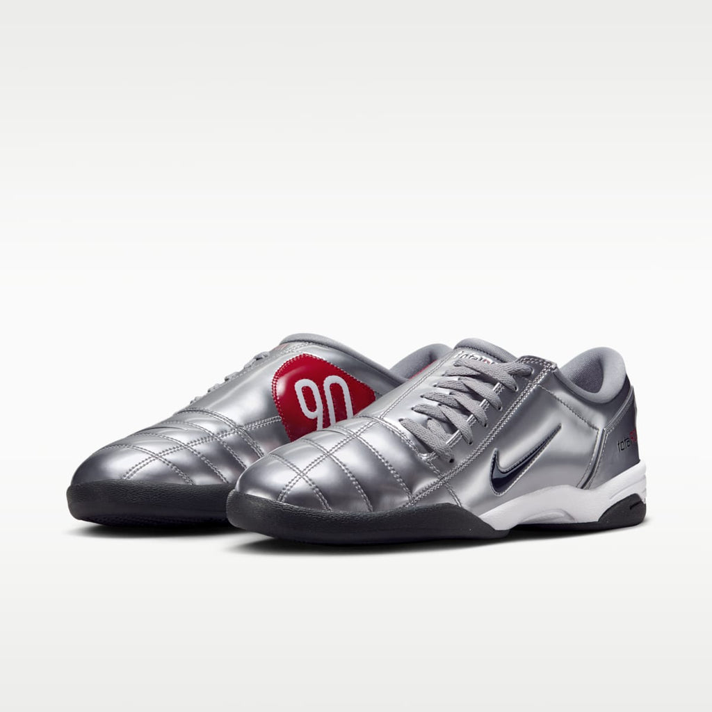 Nike T90 SP Men's Shoes - Metallic Silver/University Red/Black - Image 5
