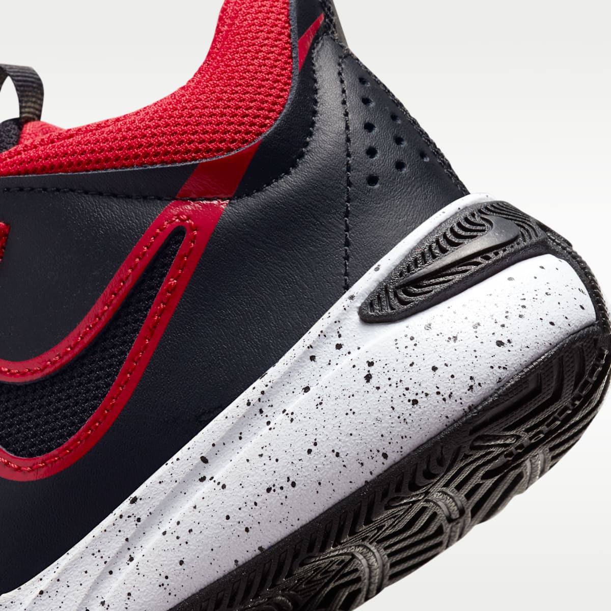 Nike Team Hustle D 11 Little Kids' Shoes - Black/White/University Red