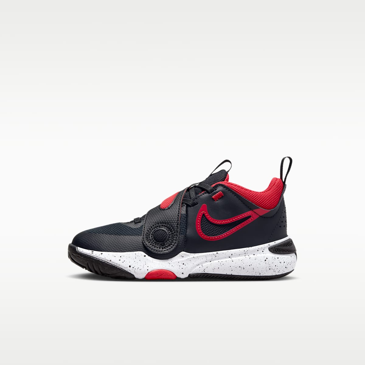 Nike Team Hustle D 11 Little Kids' Shoes - Black/White/University Red