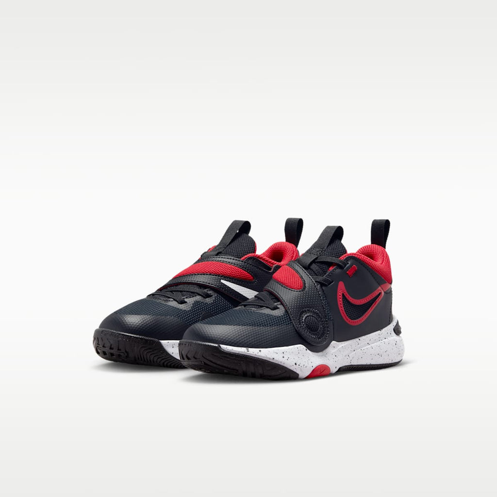 Nike Team Hustle D 11 Little Kids' Shoes - Black/White/University Red