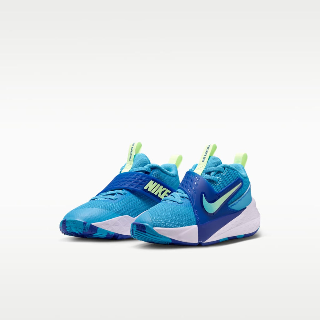 Nike Team Hustle D 12 Little Kids' Shoes - Current Blue/Game Royal/Barely Grape/Barely Volt