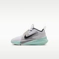 Nike Team Hustle D 12 Little Kids' Shoes - White/Mint Foam/Metallic Silver/Black