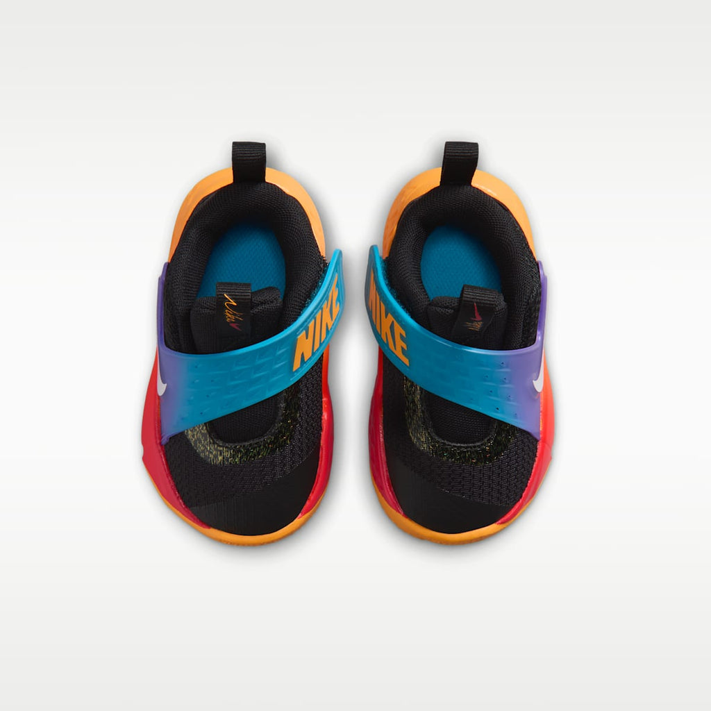 Nike Team Hustle D 12 Baby/Toddler Shoes - Black/Laser Orange/Action Grape/White