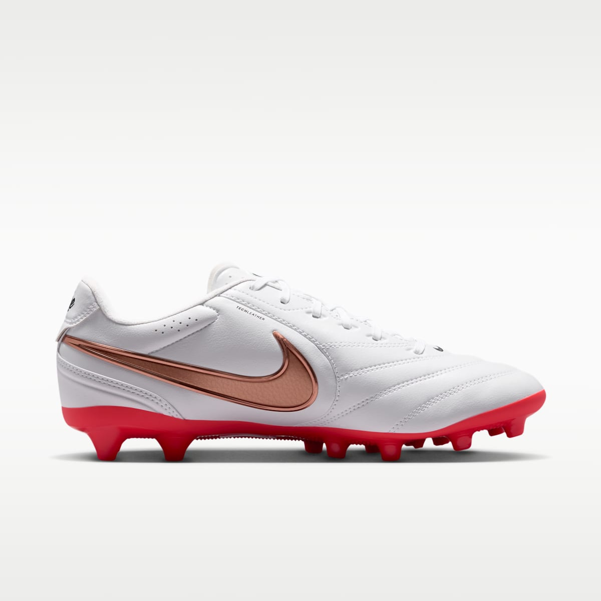 Nike Tiempo Ligera Pro Artificial-Grass Low-Top Soccer Cleats - White/Bright Crimson/Blur - Image 3