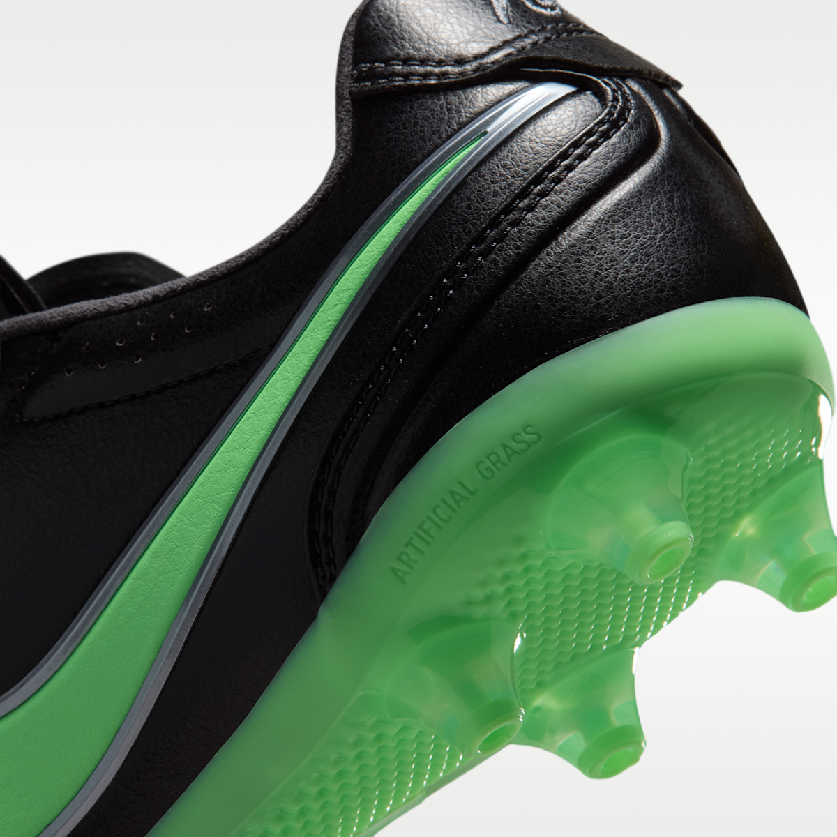 Women's Nike Tiempo Ligera Pro Artificial-Grass Low-Top Soccer Cleats - Black/Black/Illusion Green