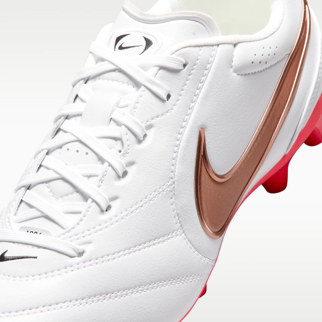Nike Tiempo Ligera Pro Artificial-Grass Low-Top Soccer Cleats - White/Bright Crimson/Blur - Image 8