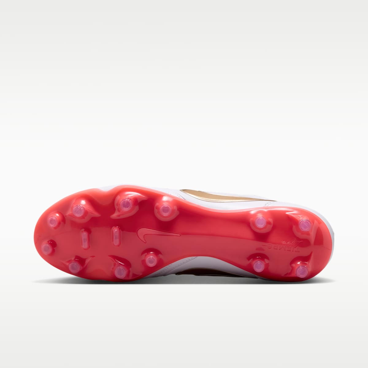 Nike Tiempo Ligera Pro Firm-Ground Low-Top Soccer Cleats - White/Bright Crimson/Blur - Image 2